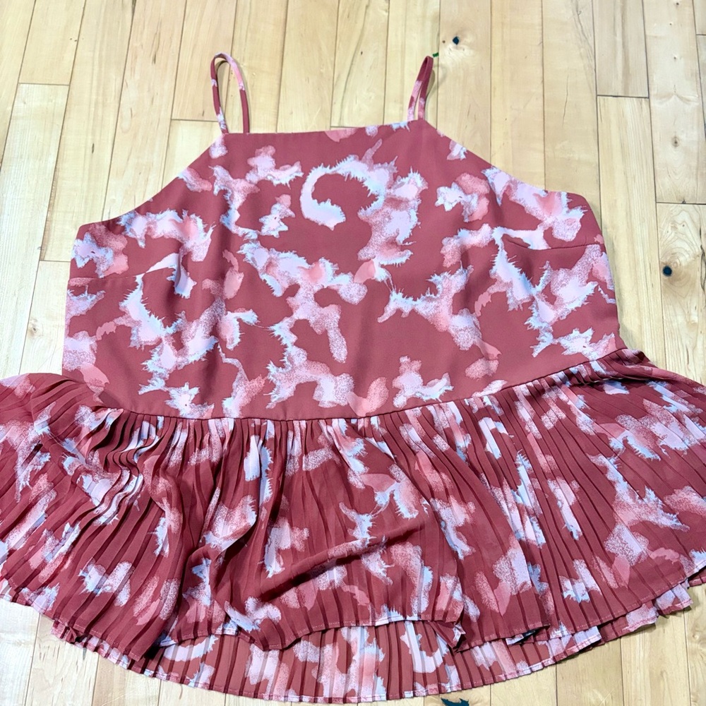 Nine West Pleated Hem Tank Top